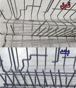 قبل و بعد روکش پلی‌اتیلن